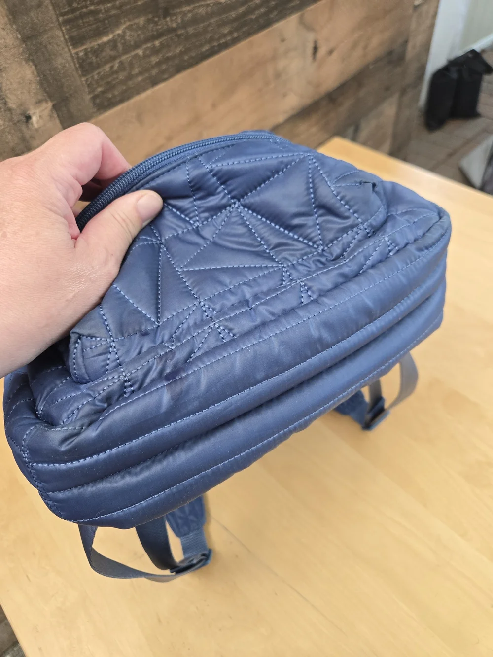 Michael Kors Winnie Medium Quilted Nylon Blue Backpack 1MK229B 24G8637